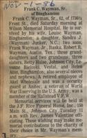 Wayman, Frank C., Sr